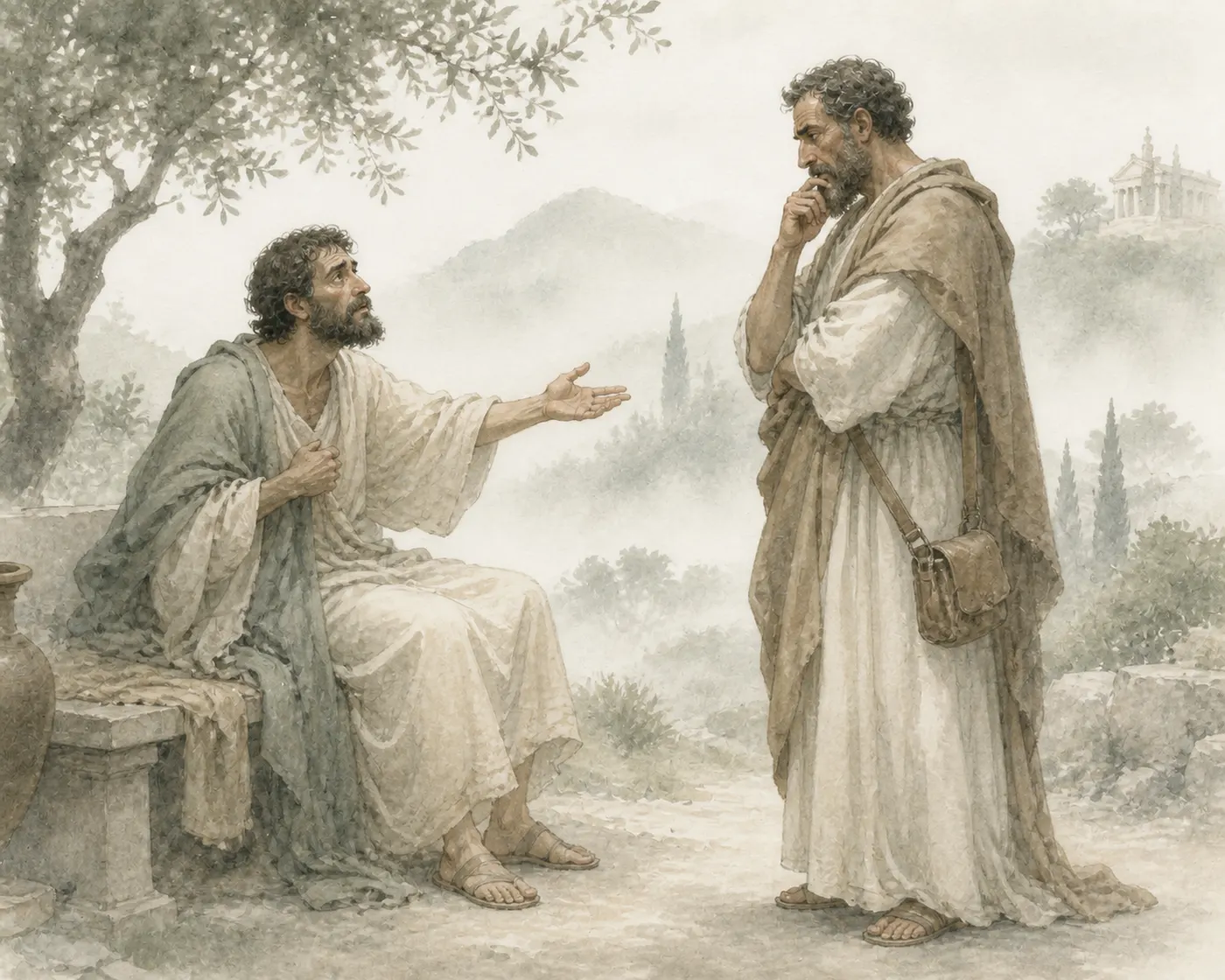 Illustration for Aesop’s fable “The Ignorant Doctor”