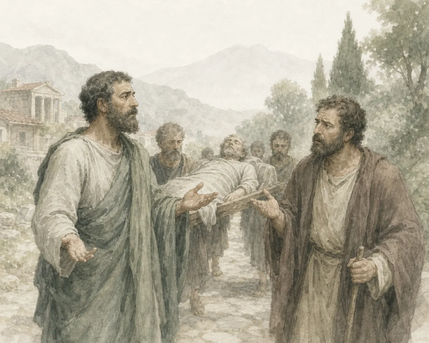 Illustration for Aesop’s fable “The Doctor and the Patient”