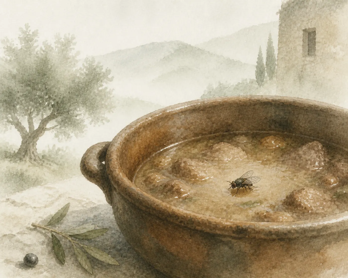 Illustration for Aesop’s fable “The Fly”