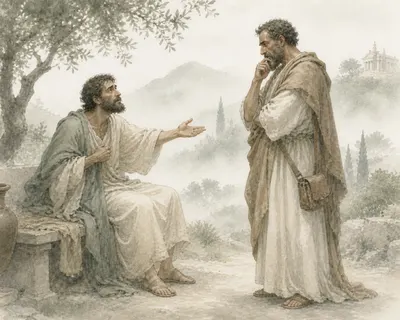 Illustration for Aesop’s fable “The Ignorant Doctor”