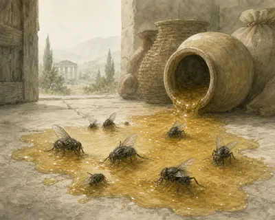 Illustration for Aesop’s fable “The Flies”
